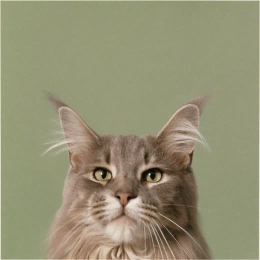 A long-haired cat with its coat brushed smooth after de-shedding